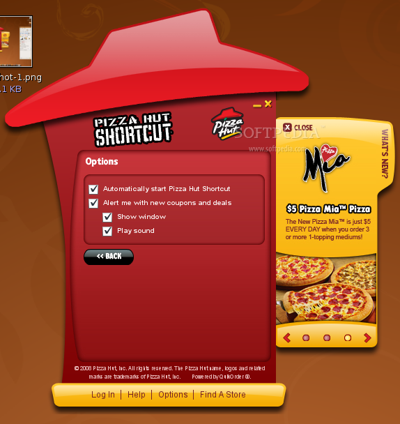 Pizza Hut Shortcut Screenshots